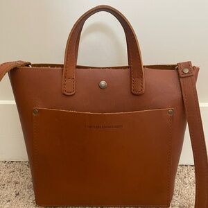 Portland Leather Mini Crossbody in Honey